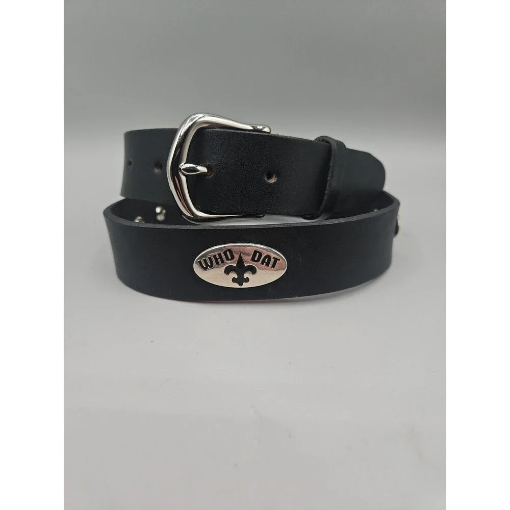 Who Dat Saints Crescent Saddle Leather 1.25